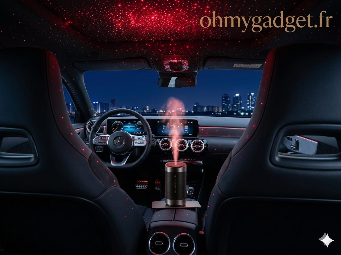 Diffuseur de Parfum Voiture “Ciel Étoilé” | Spray Intelligent & Ambiance Relaxante