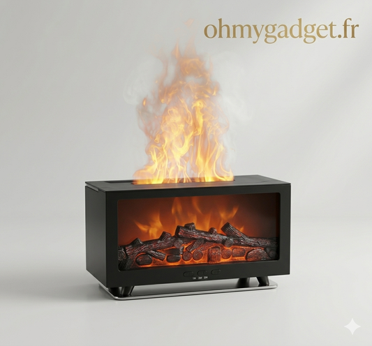 Cheminée Diffuseur d’Huiles Essentielles | Effet Flamme Relaxant & Ambiance Cocooning