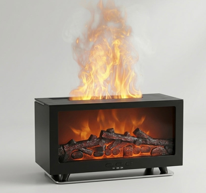 Cheminée Diffuseur d’Huiles Essentielles | Effet Flamme Relaxant & Ambiance Cocooning
