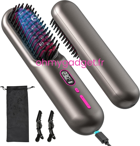 Brosse Lissante Sans Fil Cheveux & Barbe
