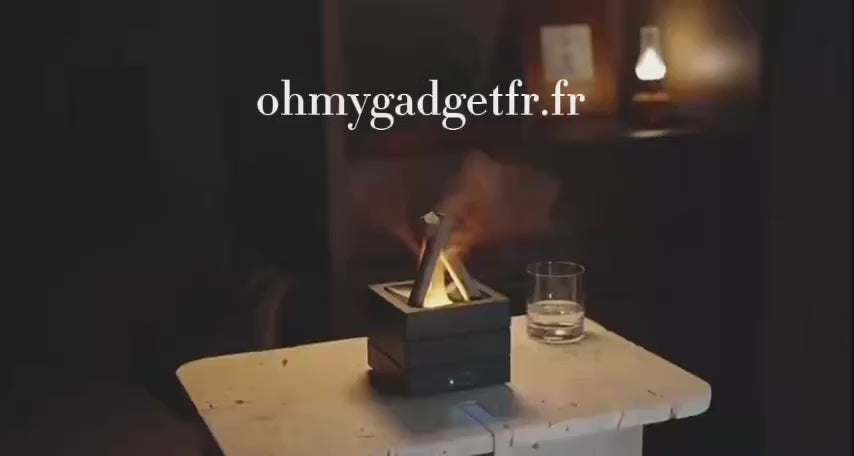 Ambiance Feu de Bois – Diffuseur d’Huiles Essentielles LED | Effet Flamme Réaliste & Atmosphère Cocooning